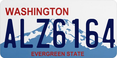 WA license plate ALZ6164