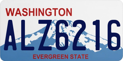 WA license plate ALZ6216