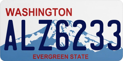 WA license plate ALZ6233