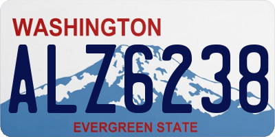 WA license plate ALZ6238