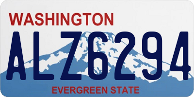 WA license plate ALZ6294