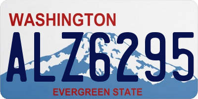 WA license plate ALZ6295