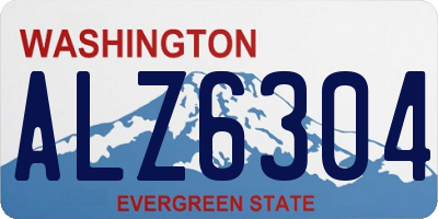 WA license plate ALZ6304
