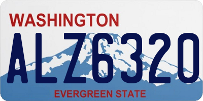 WA license plate ALZ6320