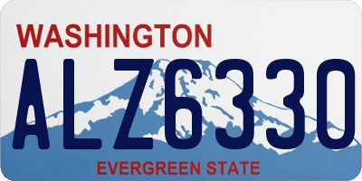 WA license plate ALZ6330