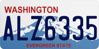 WA license plate ALZ6335