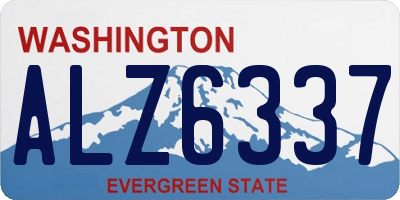 WA license plate ALZ6337