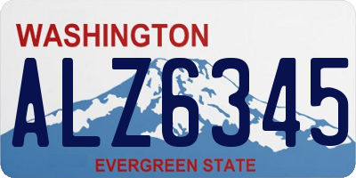 WA license plate ALZ6345