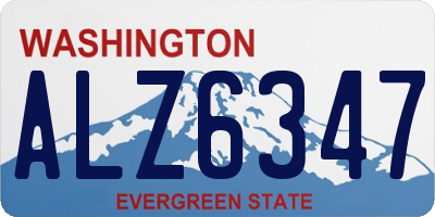 WA license plate ALZ6347