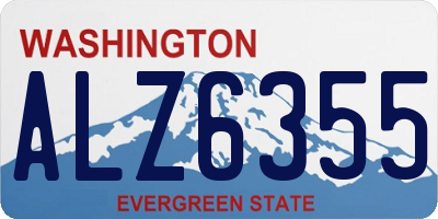WA license plate ALZ6355
