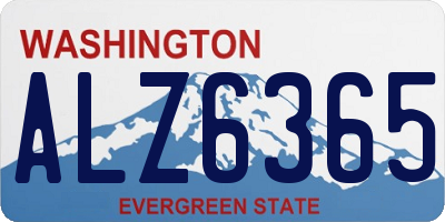WA license plate ALZ6365