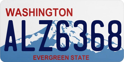 WA license plate ALZ6368