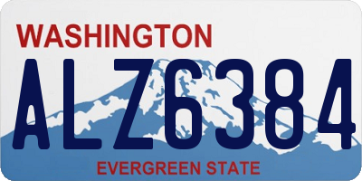 WA license plate ALZ6384