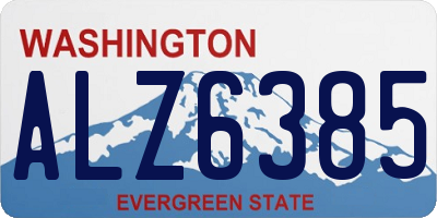 WA license plate ALZ6385