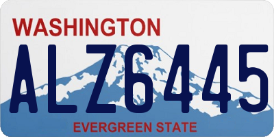 WA license plate ALZ6445