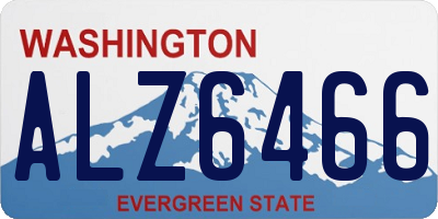 WA license plate ALZ6466