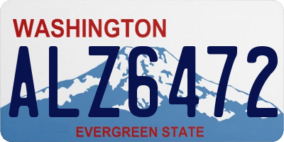 WA license plate ALZ6472
