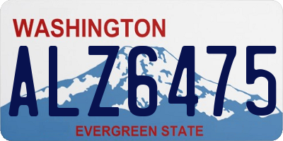 WA license plate ALZ6475