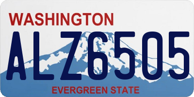 WA license plate ALZ6505