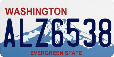 WA license plate ALZ6538