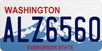 WA license plate ALZ6560