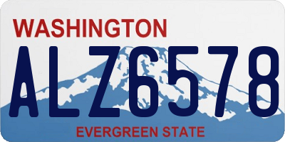 WA license plate ALZ6578