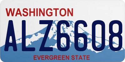 WA license plate ALZ6608