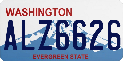 WA license plate ALZ6626