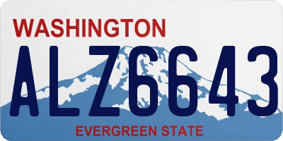 WA license plate ALZ6643