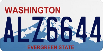 WA license plate ALZ6644