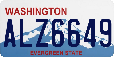 WA license plate ALZ6649