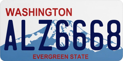 WA license plate ALZ6668