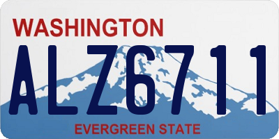 WA license plate ALZ6711