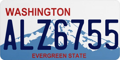 WA license plate ALZ6755