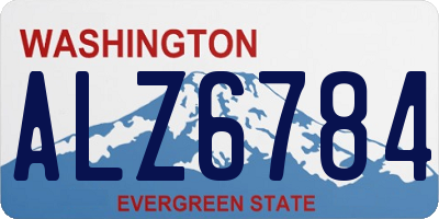 WA license plate ALZ6784