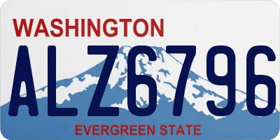 WA license plate ALZ6796