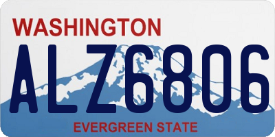 WA license plate ALZ6806