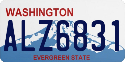 WA license plate ALZ6831