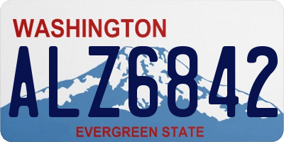 WA license plate ALZ6842