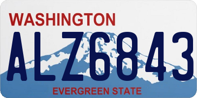 WA license plate ALZ6843