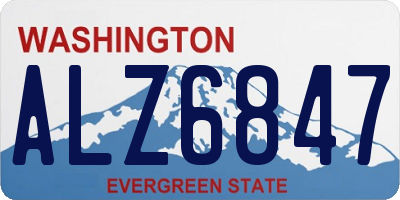 WA license plate ALZ6847