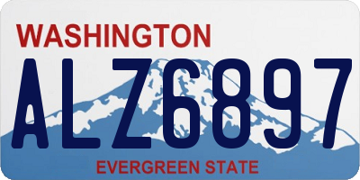 WA license plate ALZ6897