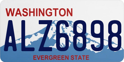 WA license plate ALZ6898