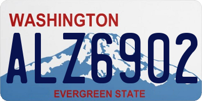 WA license plate ALZ6902