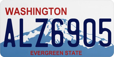 WA license plate ALZ6905