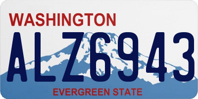 WA license plate ALZ6943