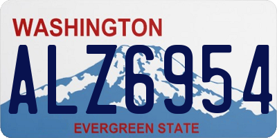 WA license plate ALZ6954