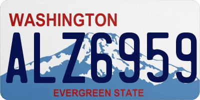 WA license plate ALZ6959