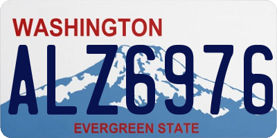 WA license plate ALZ6976