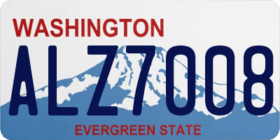 WA license plate ALZ7008